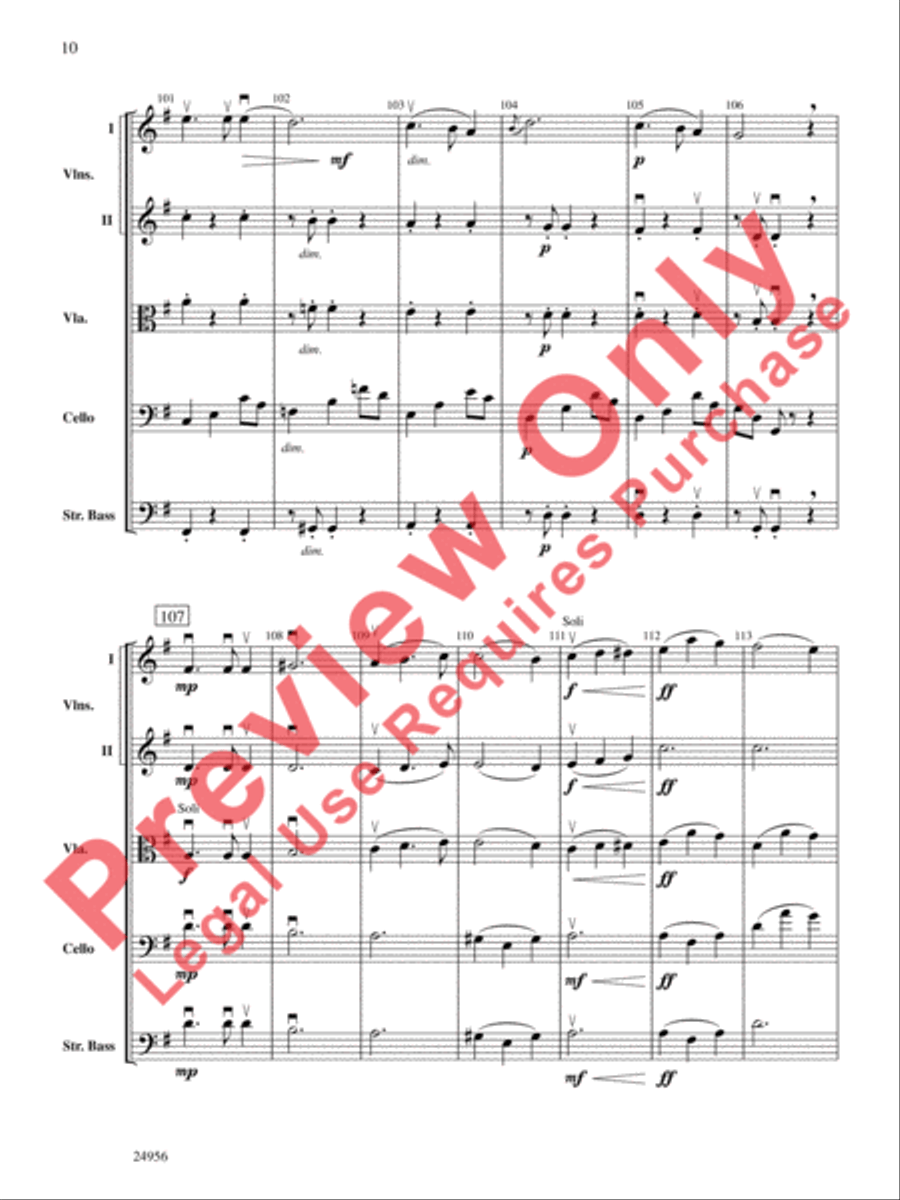 Allegretto Grazioso (from Symphony No. 8) String Orchestra scores gallery preview page 11