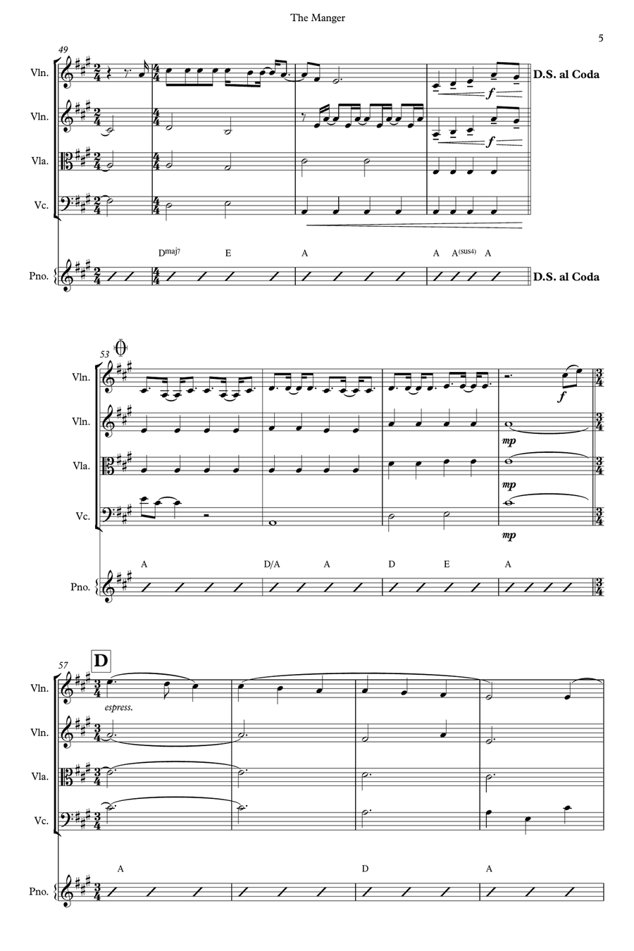 The Manger String Quartet scores gallery preview page 5