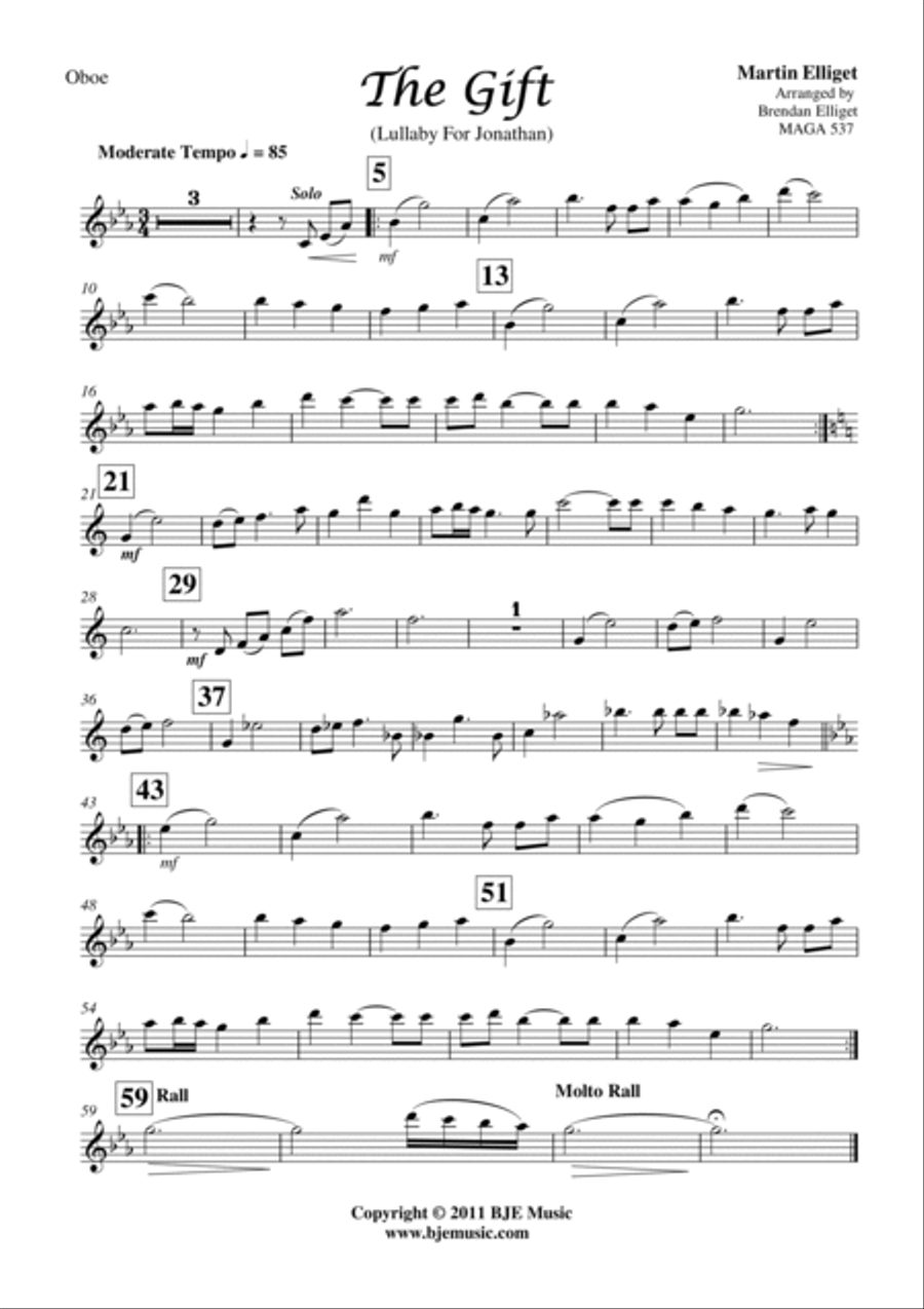 The Gift (Lullaby for Jonathan) - Concert Band Concert Band scores gallery preview page 4