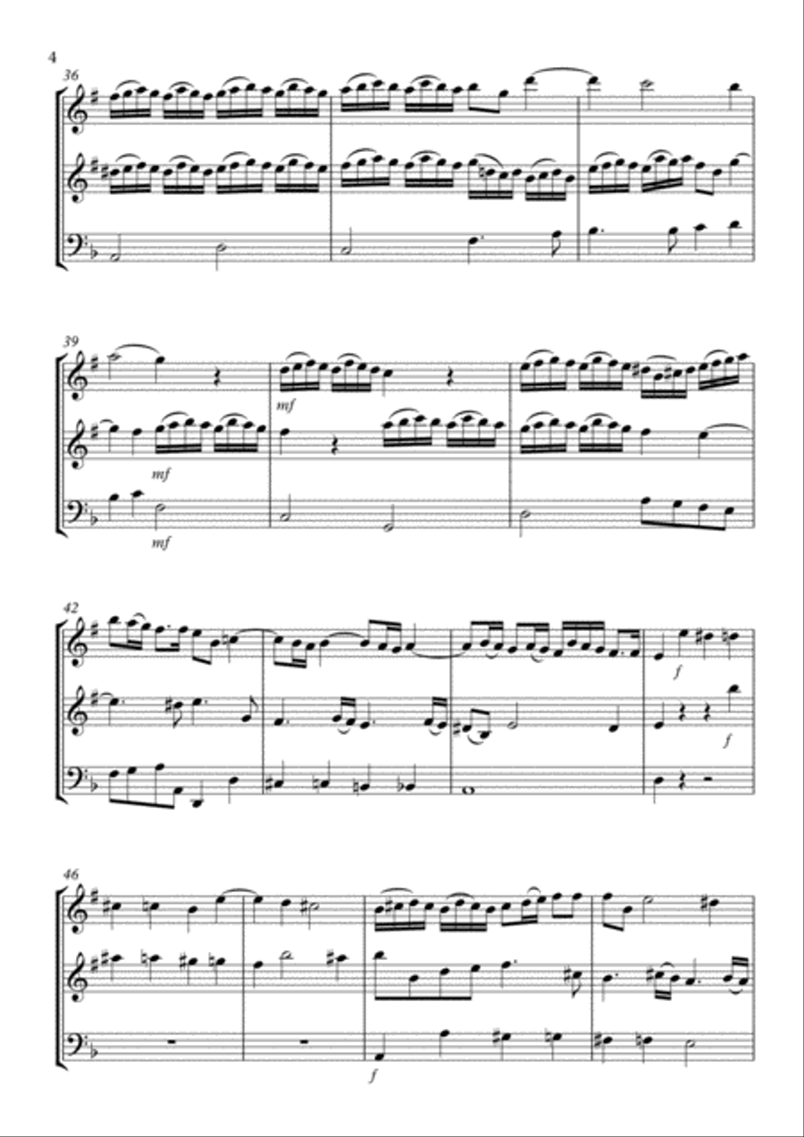 Sonata No.11 Woodwind Trio scores gallery preview page 4