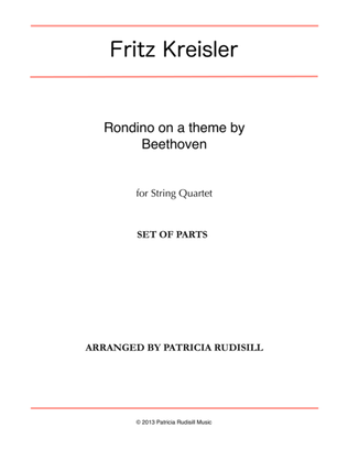 Book cover for Rondino on a theme by Beethoven, arr. for string quartet