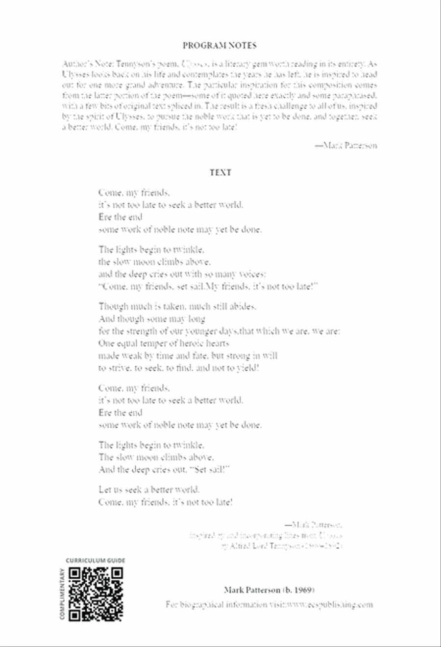 Ode to Ulysses 3-Part scores gallery preview page 2