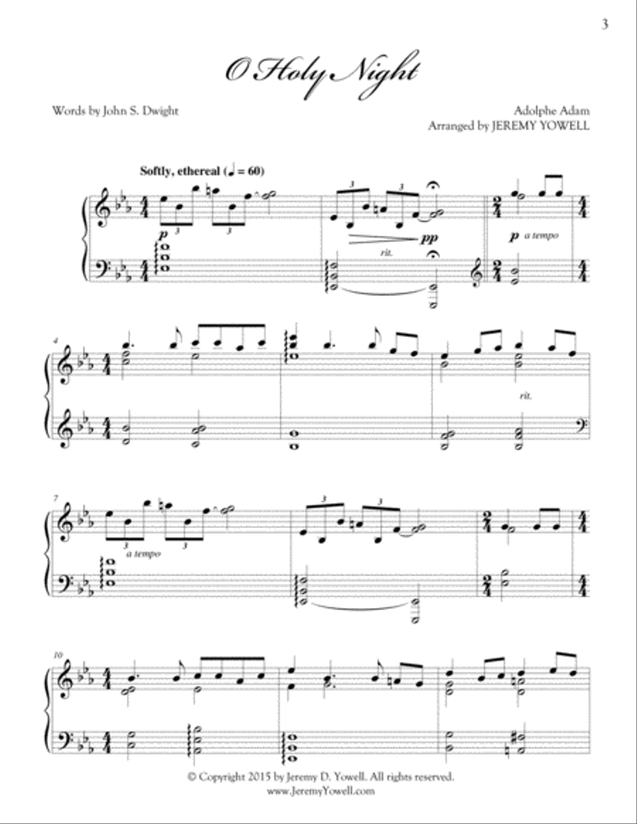O Holy Night Piano Solo scores gallery preview page 3