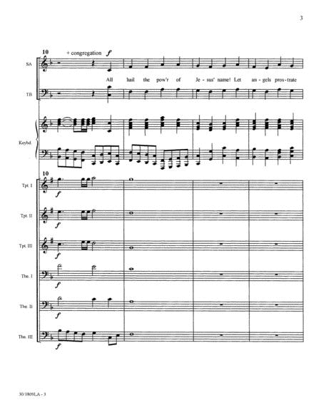 All Hail the Power of Jesus' Name - Brass Score and Parts
