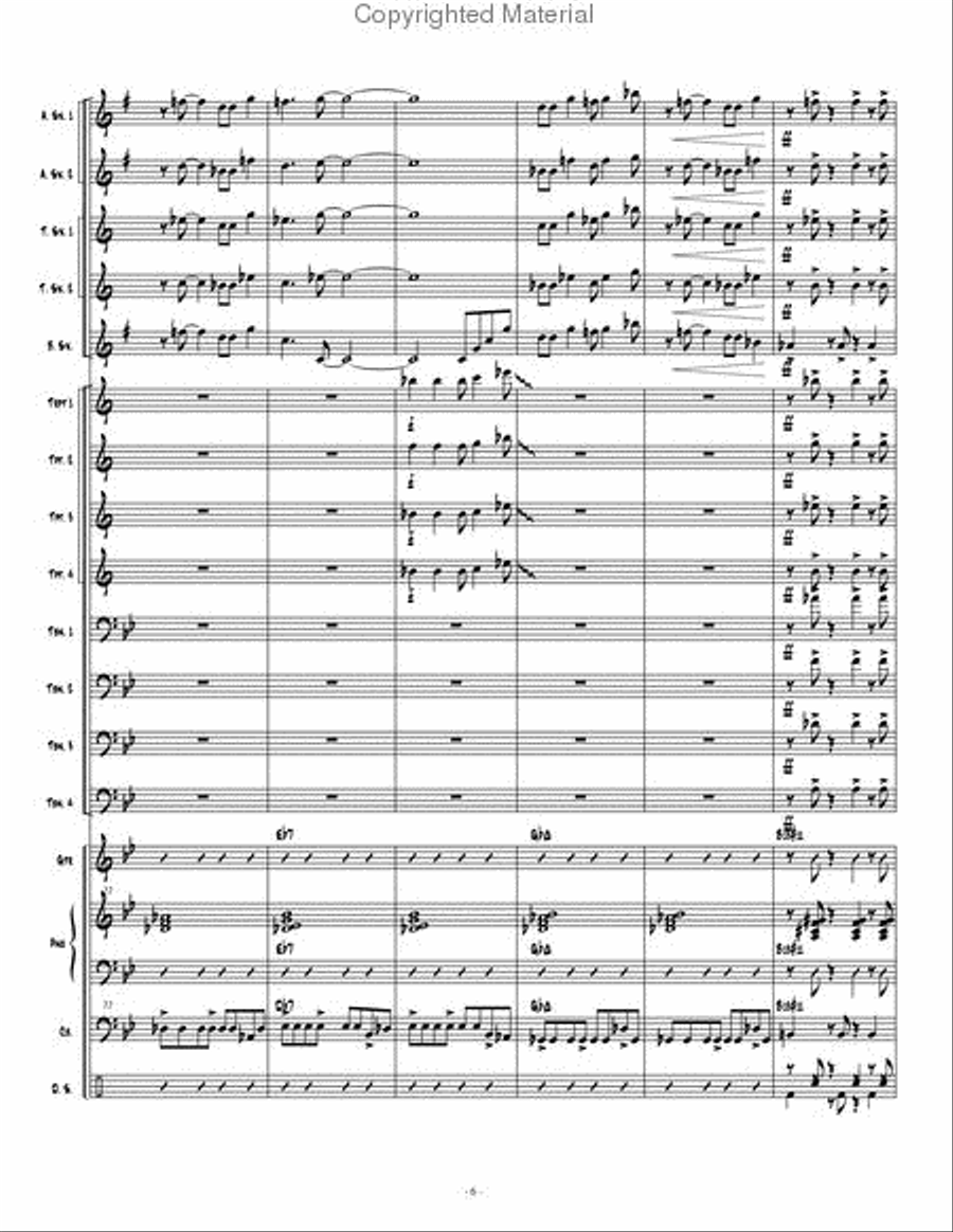 Espionage 1 Jazz Ensemble scores gallery preview page 7