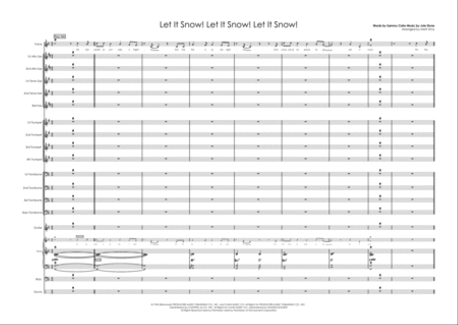 Let It Snow! Let It Snow! Let It Snow! Jazz Ensemble scores gallery preview page 1