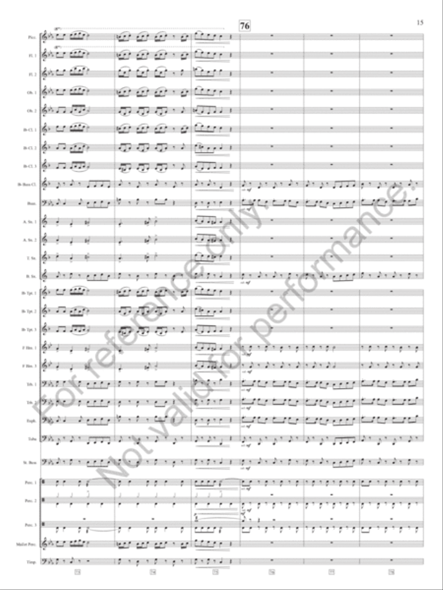 Slavonic Chorale And Dance Concert Band scores gallery preview page 16
