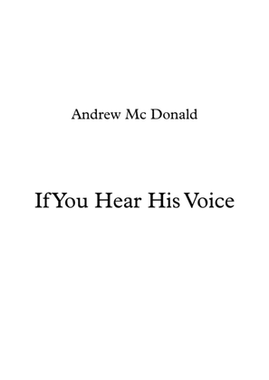 Book cover for If You Hear His Voice