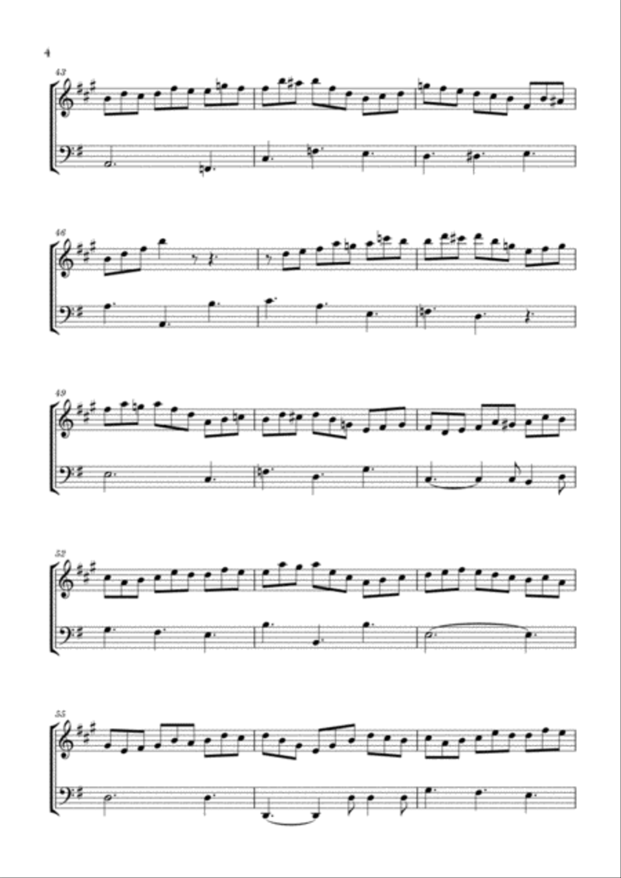 Bach - Jesu, Joy of Man's Desiring for Trumpet in Bb and Trombone Brass Duet scores gallery preview page 4
