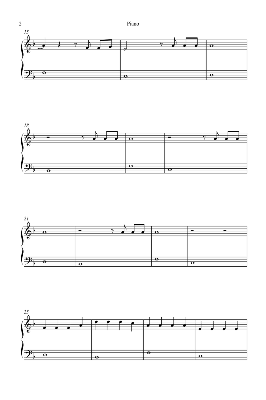 Faded Easy Piano scores gallery preview page 2