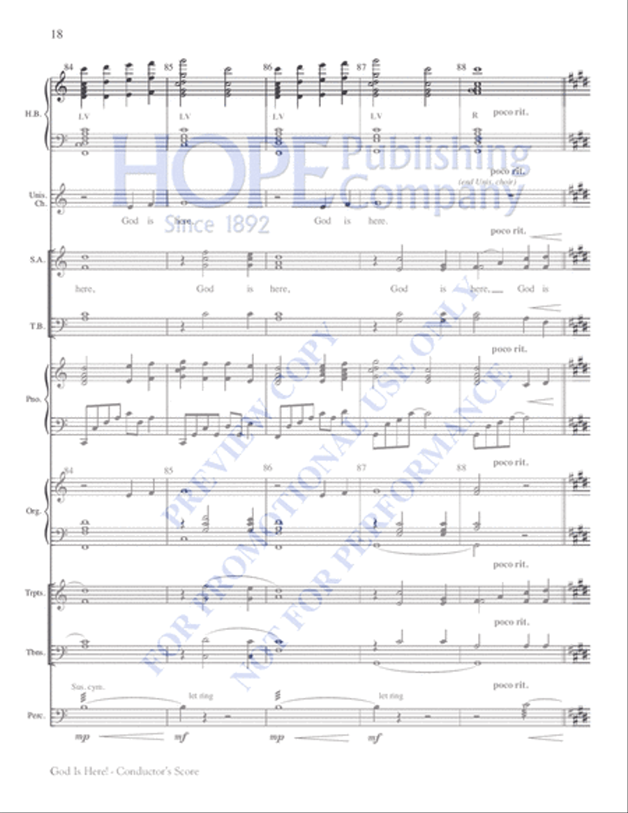 God Is Here! 4-Part scores gallery preview page 18