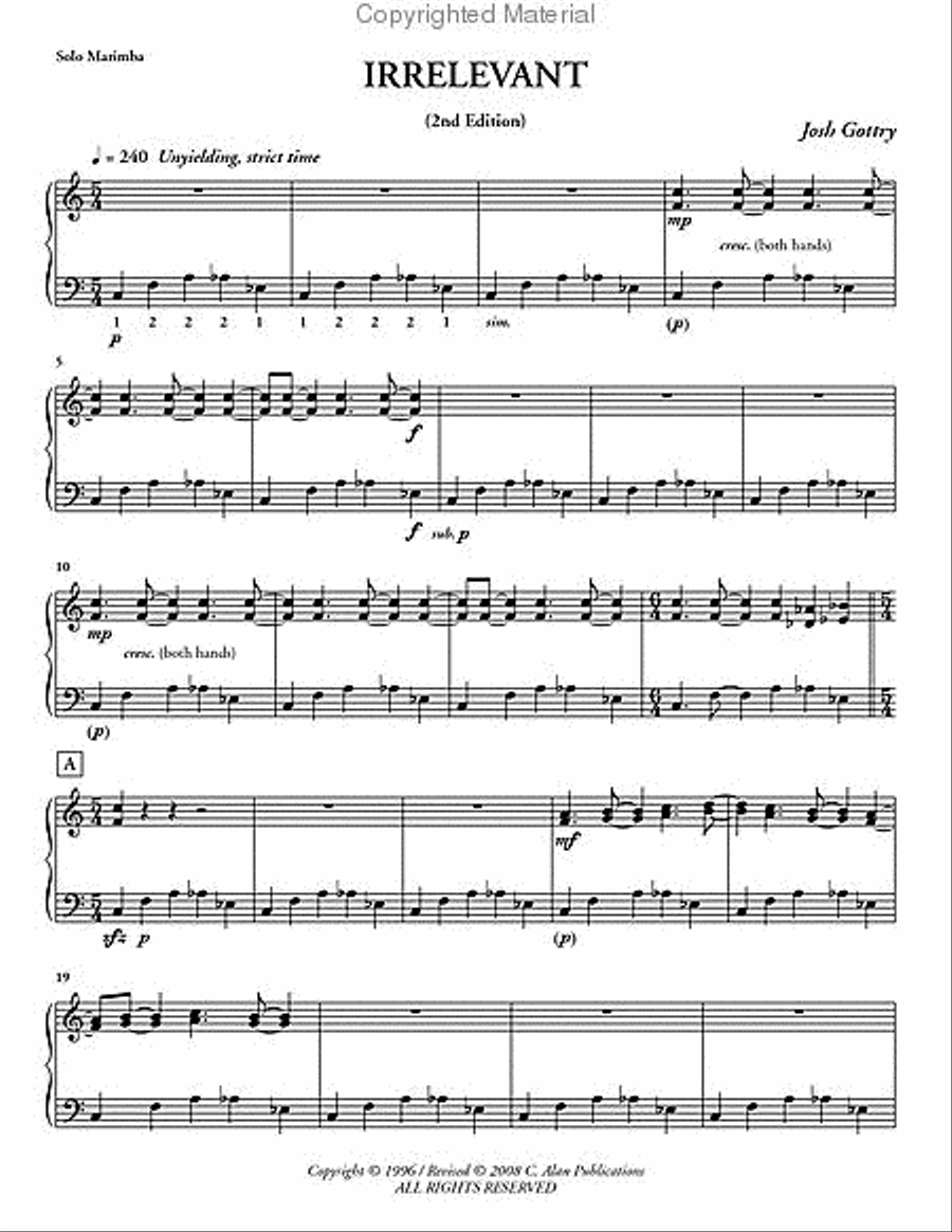Irrelevant Percussion Ensemble scores gallery preview page 2