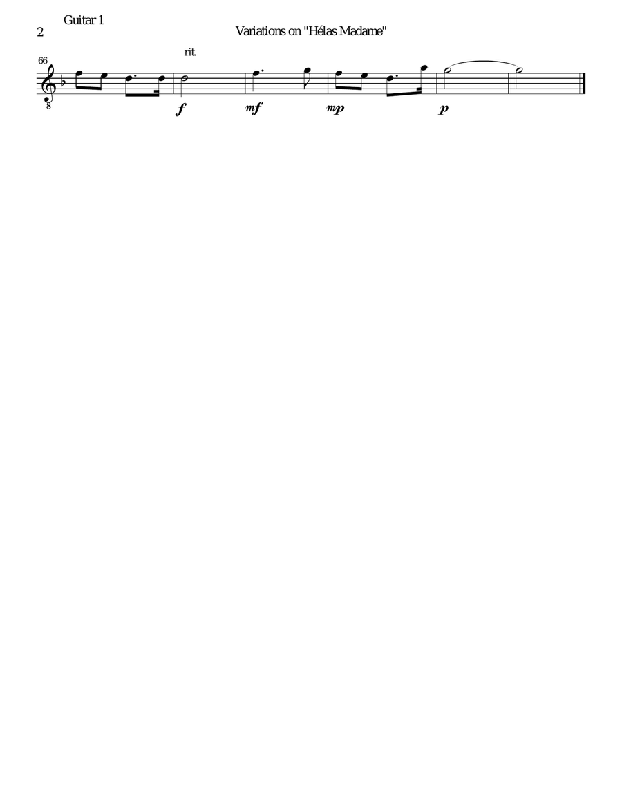 Variations for guitar quartet on 