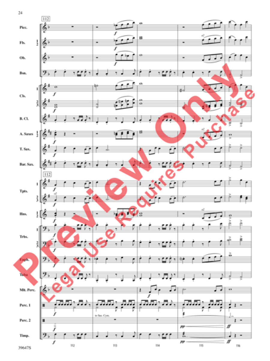 Oak Island Odyssey Concert Band scores gallery preview page 25