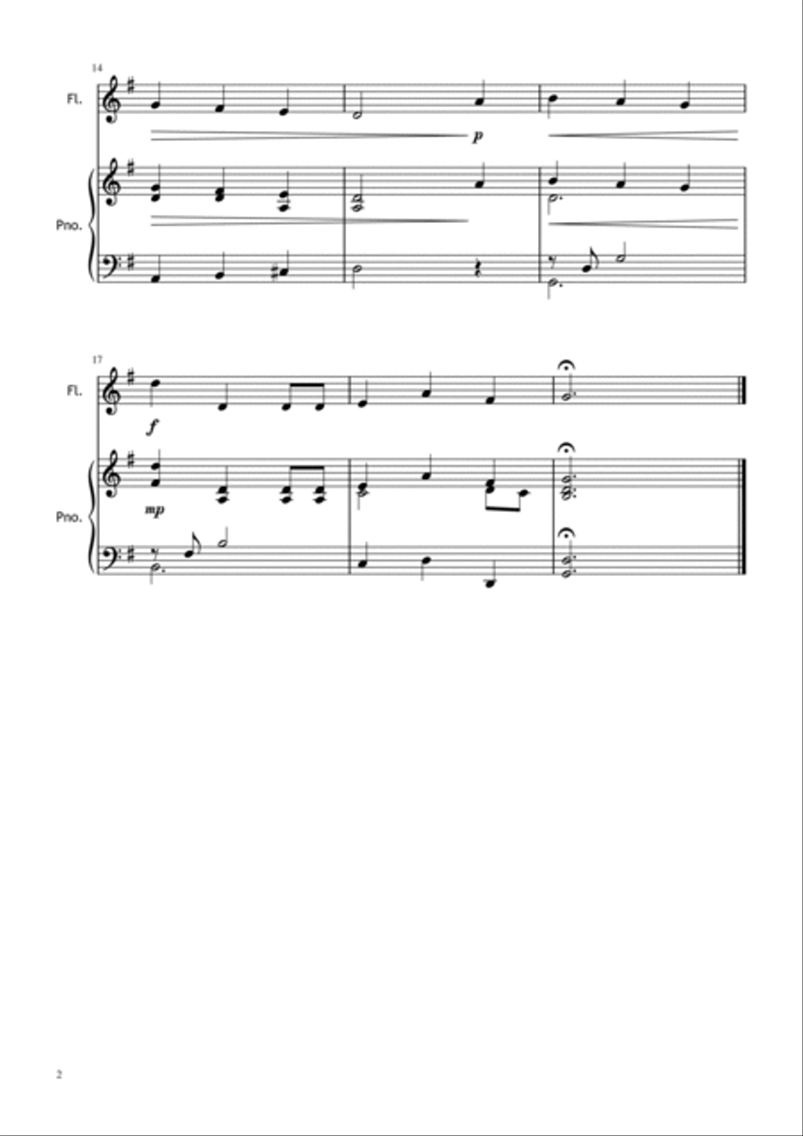 We Wish You A Merry Christmas - Flute Flute Solo scores gallery preview page 2