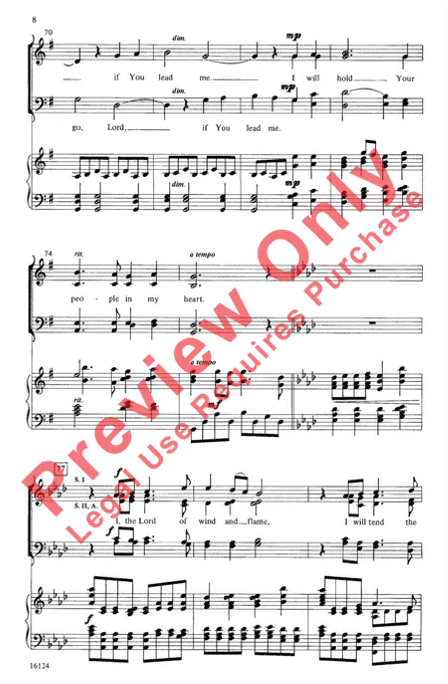 Here I Am, Lord 4-Part scores gallery preview page 8