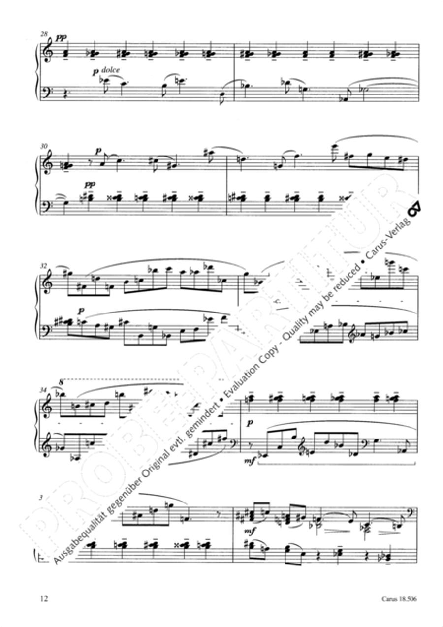Vier Klavierstucke Vier Klavierstucke Piano Solo scores gallery preview page 13