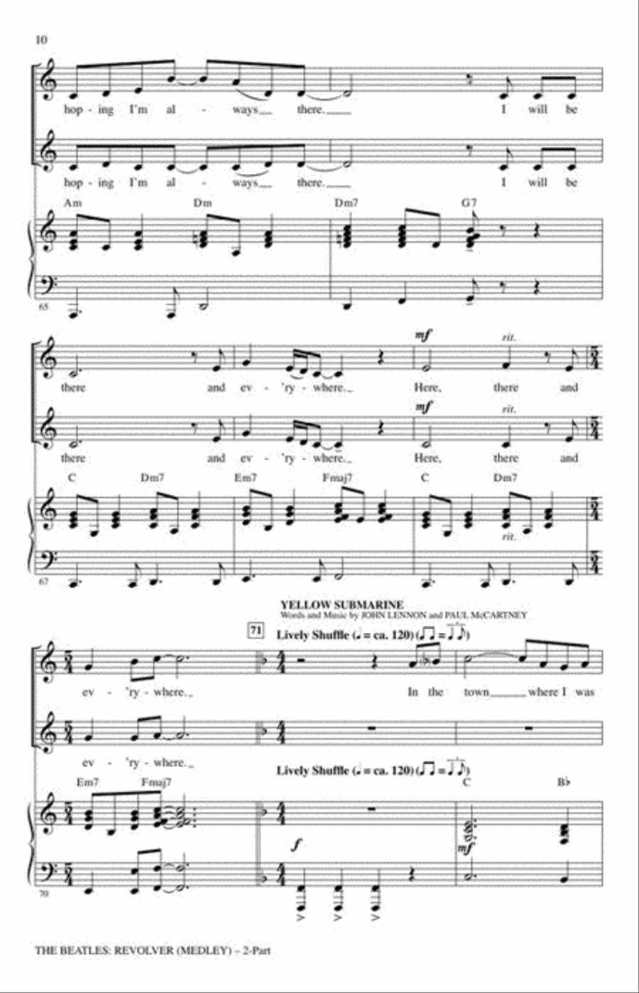 The Beatles: Revolver (Medley) 2-Part scores gallery preview page 6