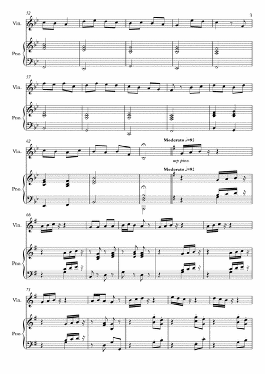 Variations on "The Arkansas traveller" for Violin and piano image number null