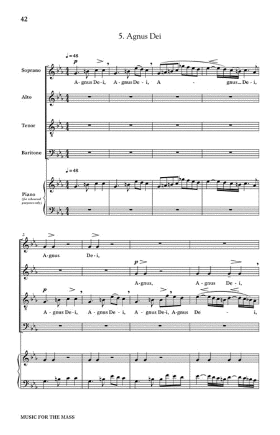 Music for the Mass Music for the Mass 4-Part scores gallery preview page 6