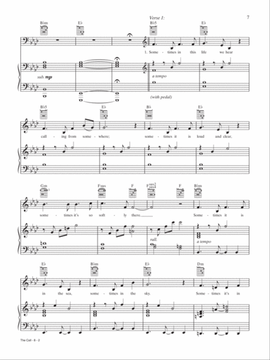 The Call Piano, Vocal, Guitar scores gallery preview page 2