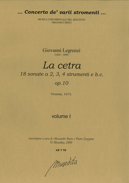 La cetra op. 10 (Venezia, 1673)