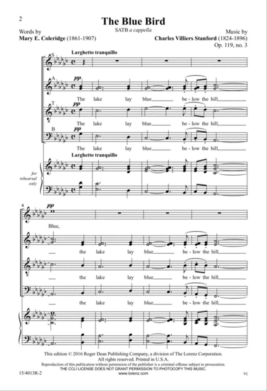 The Blue Bird The Blue Bird 4-Part scores gallery preview page 2