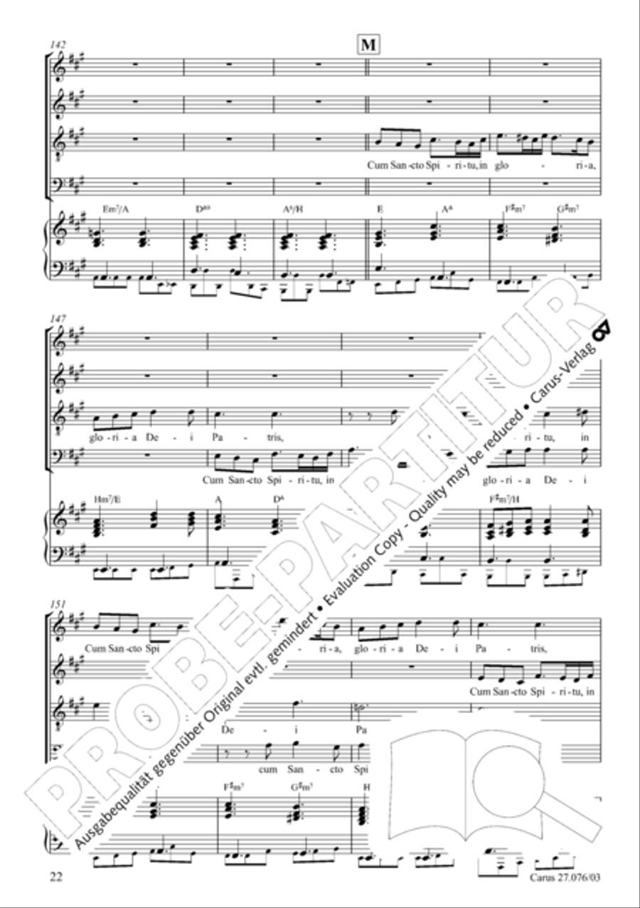 Missa in tempore incerto 4-Part scores gallery preview page 23