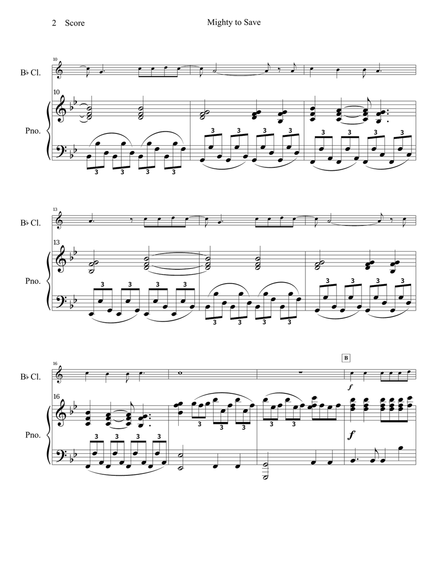 Mighty To Save Mighty To Save Piano scores gallery preview page 3