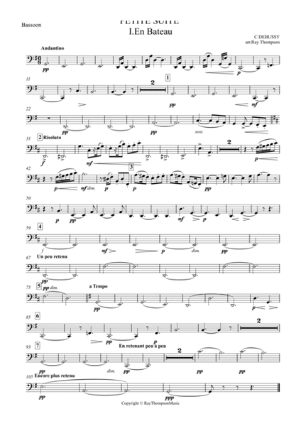 Debussy: Petite Suite Mvt.1 “En bateau" - wind quintet image number null