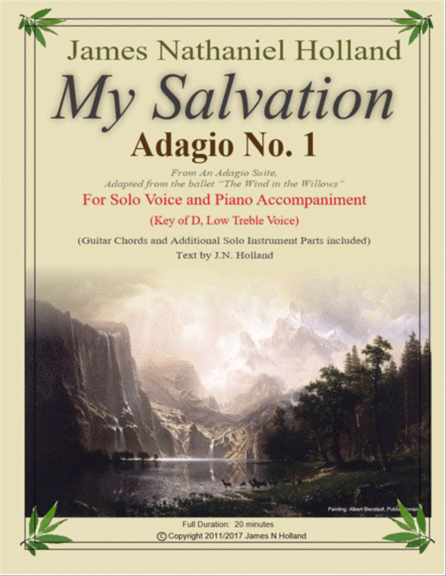 Adagio No 1, My Salvation from An Adagio Suite for Solo Low (Treble) Voice and Piano image number null