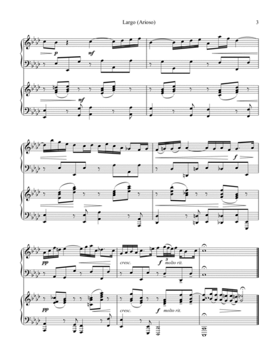 Arioso (Largo) from Cantata 156 for piano duet image number null