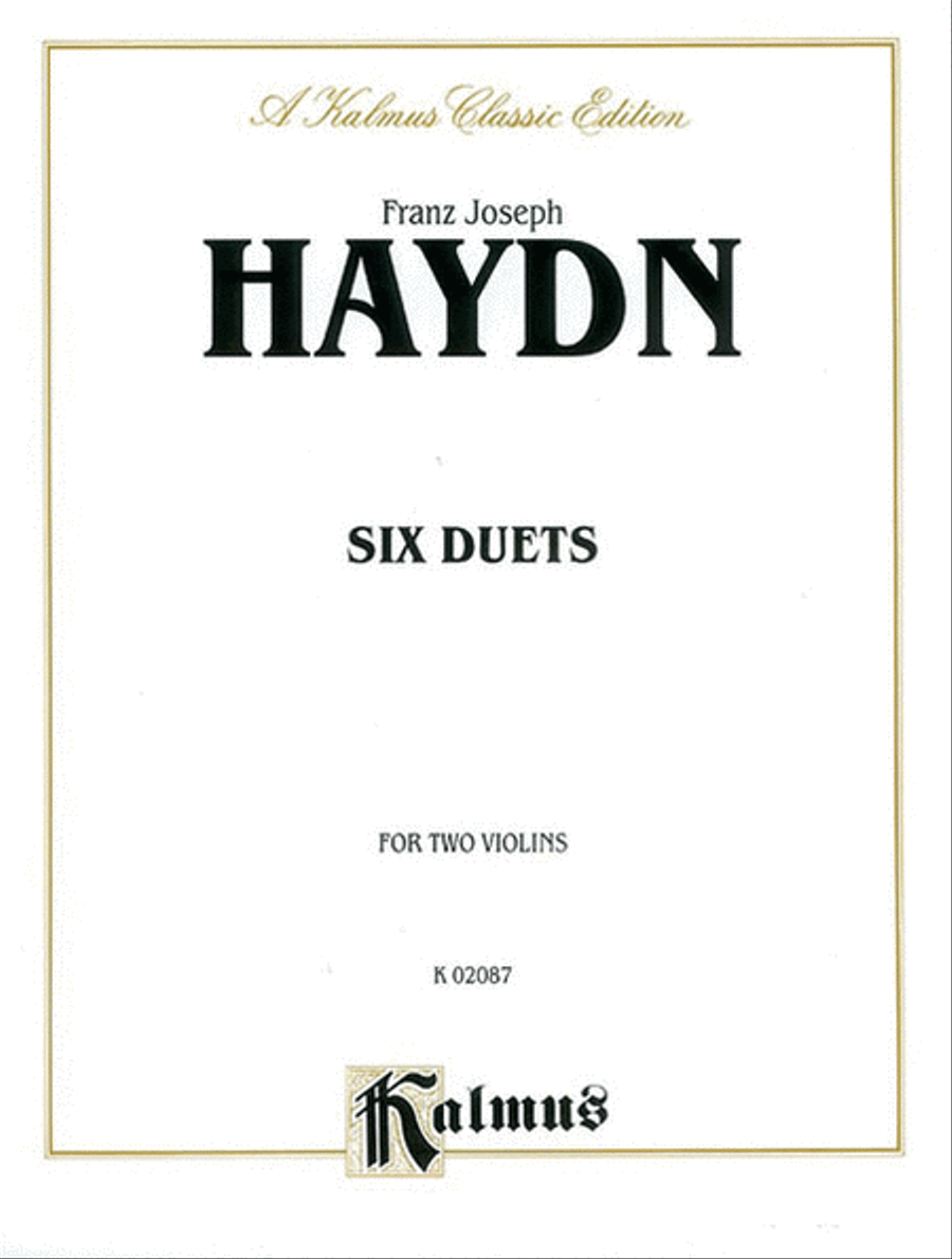 Six Duets For Two Violins String Duet scores gallery preview page 1