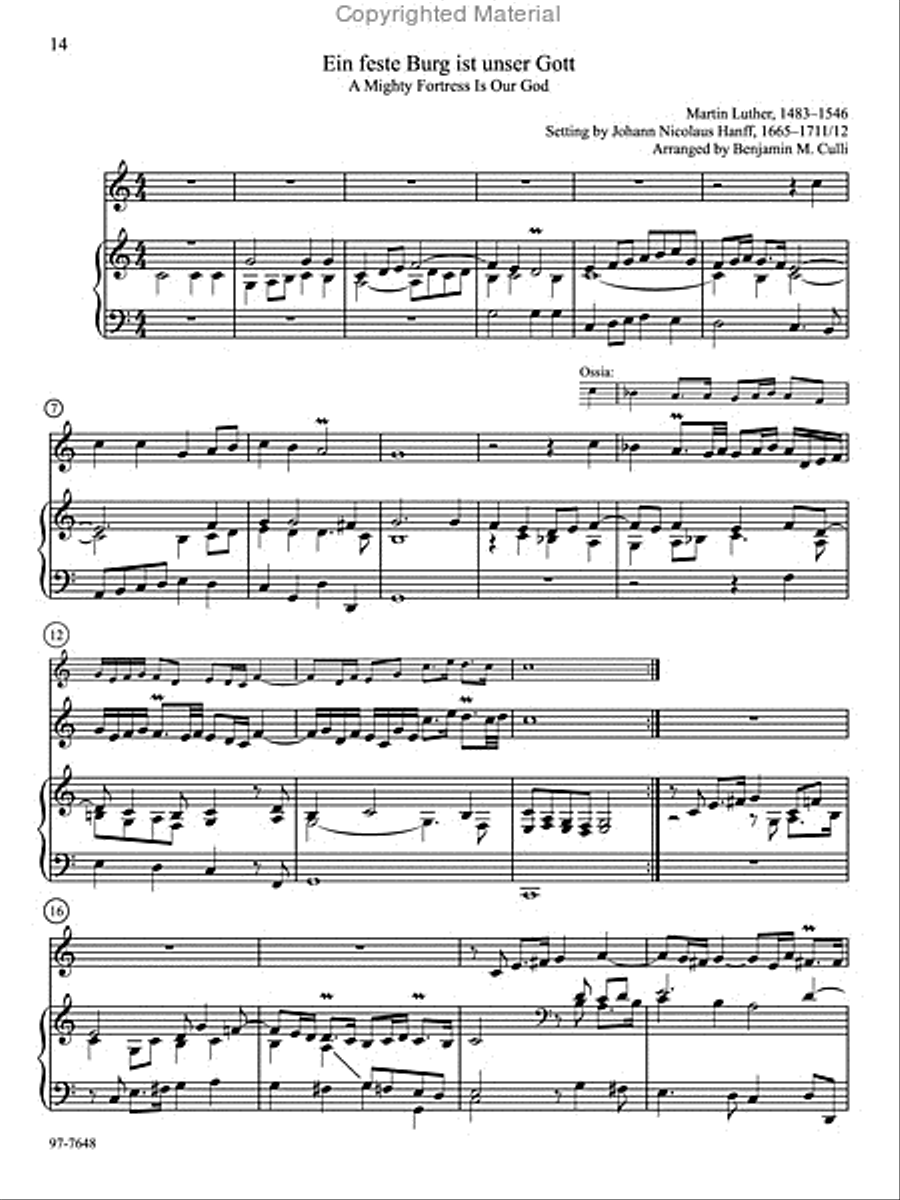 Duo Baroque: Classic Chorale Preludes Arranged for Keyboard and Any Solo Instrument, Vol. 1 Bassoon scores gallery preview page 6
