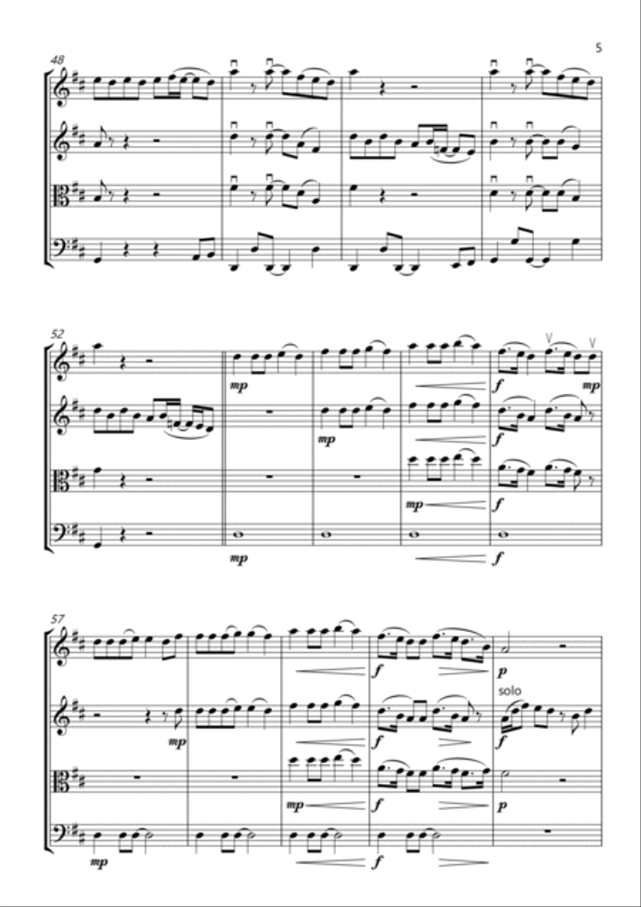 Best Day Of My Life String Quartet scores gallery preview page 5