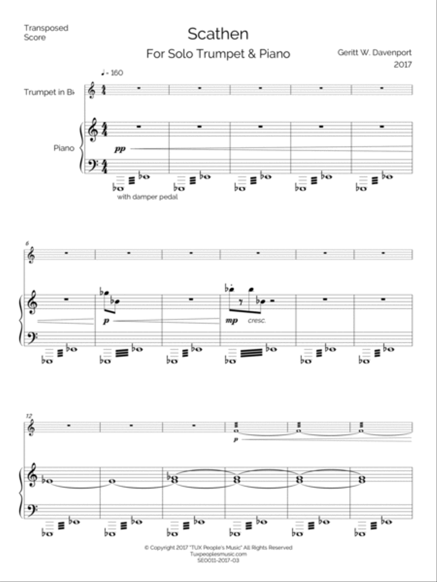 Scathen B-Flat Trumpet scores gallery preview page 6