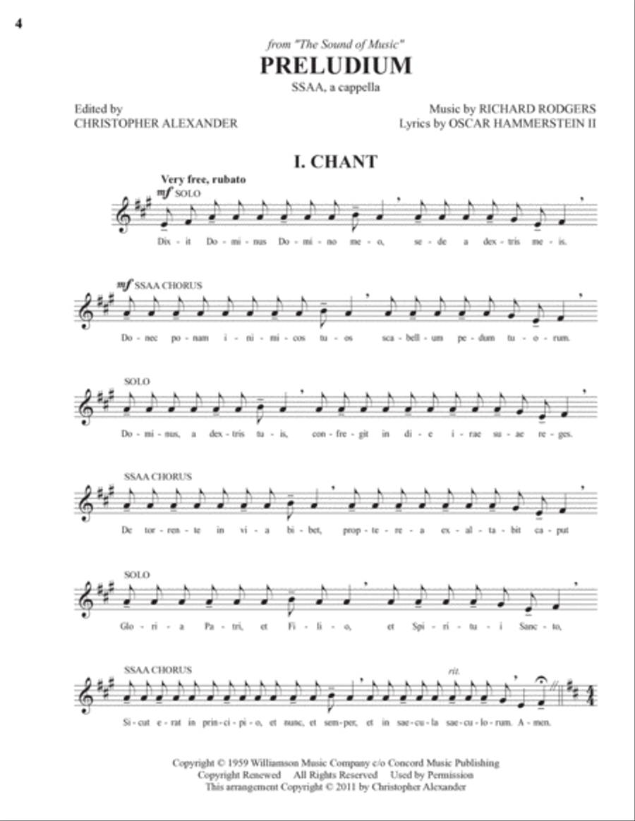 Overture And Preludium (dixit Dominus) SSAA scores gallery preview page 4