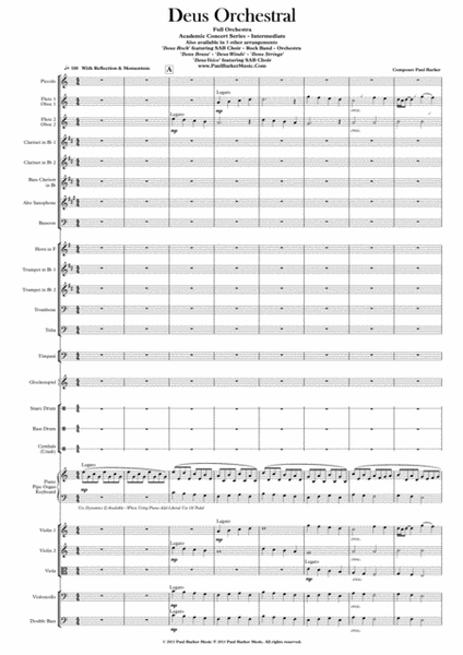Deus Orchestral (Score & Parts) image number null
