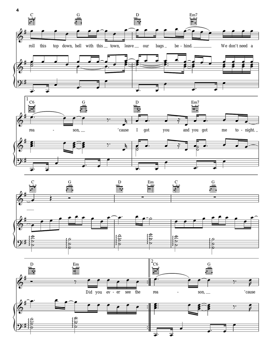 Bulletproof Picasso Piano, Vocal, Guitar scores gallery preview page 4