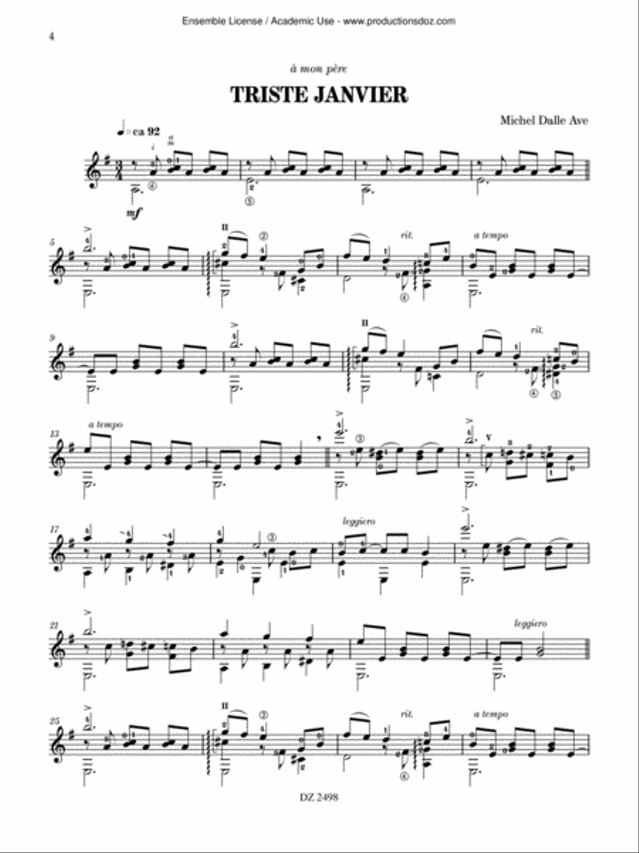 Parfums Latino Classical Guitar scores gallery preview page 4