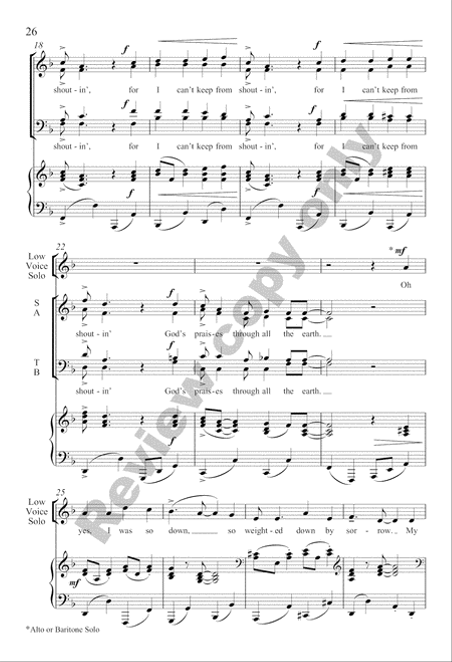 Three Gospel Choruses Divisi scores gallery preview page 45