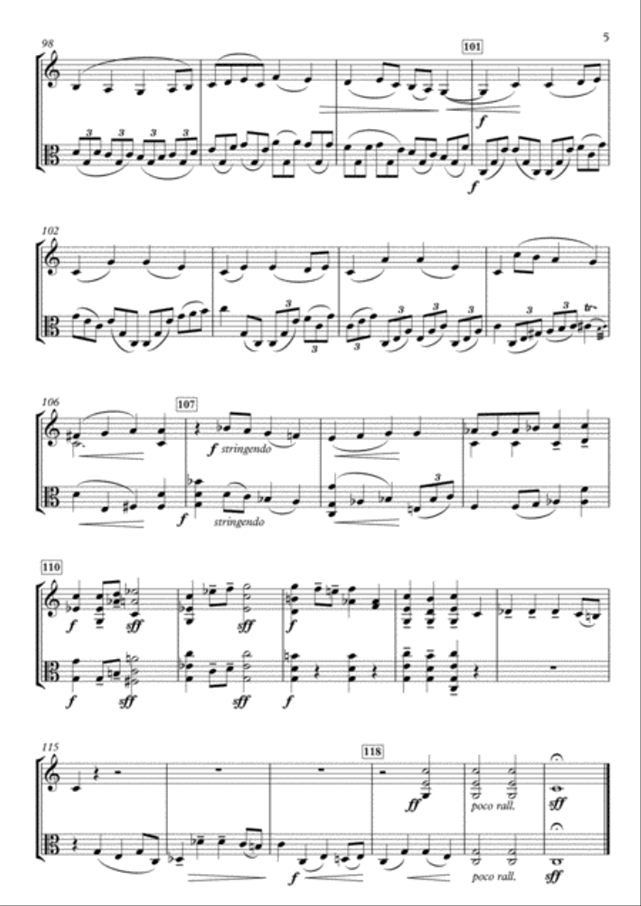 Suite for Violin and Viola, Op.109 String Duet scores gallery preview page 5