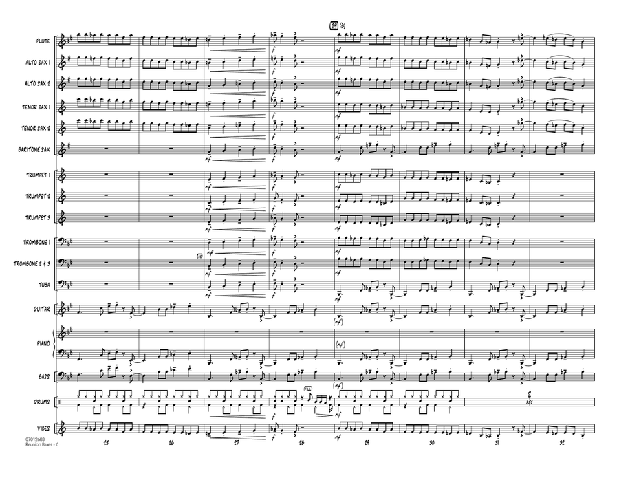 Reunion Blues - Conductor Score (Full Score) Jazz Ensemble scores gallery preview page 5