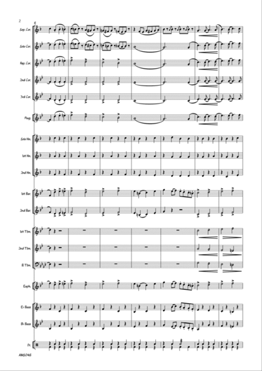 The Girl of Eagle Ranch - Brass Band March Brass Band scores gallery preview page 4
