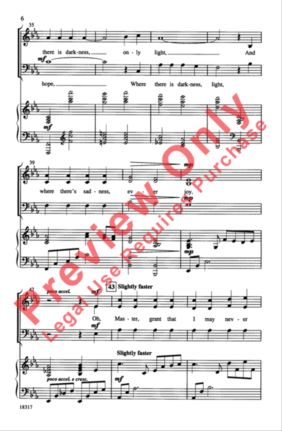 Make Me a Channel of Your Peace 3-Part scores gallery preview page 6