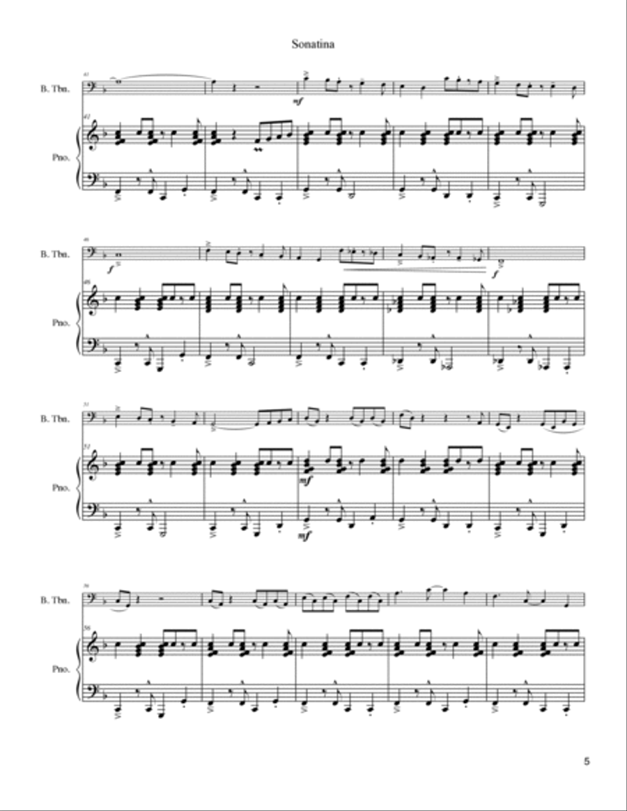 Sonatina Sonatina Trombone scores gallery preview page 5