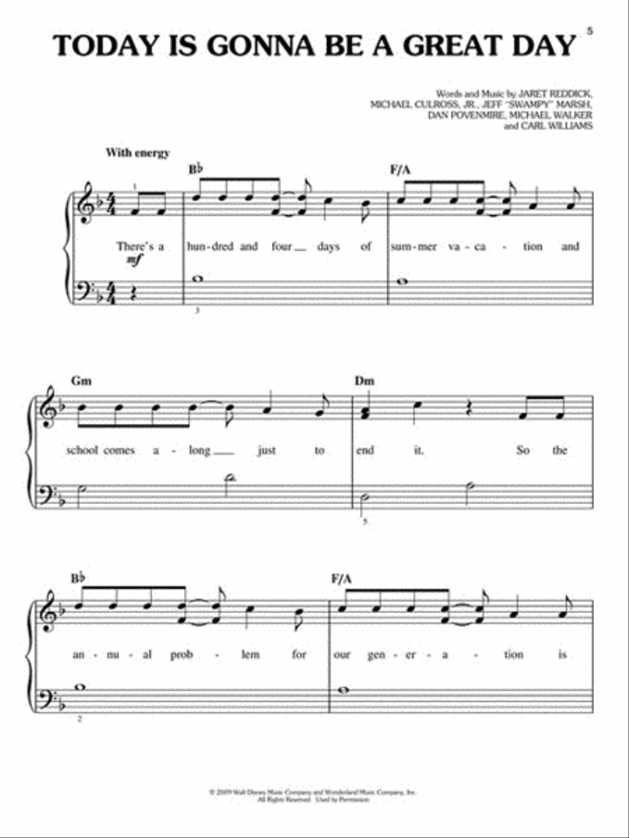 Phineas and Ferb Easy Piano scores gallery preview page 3