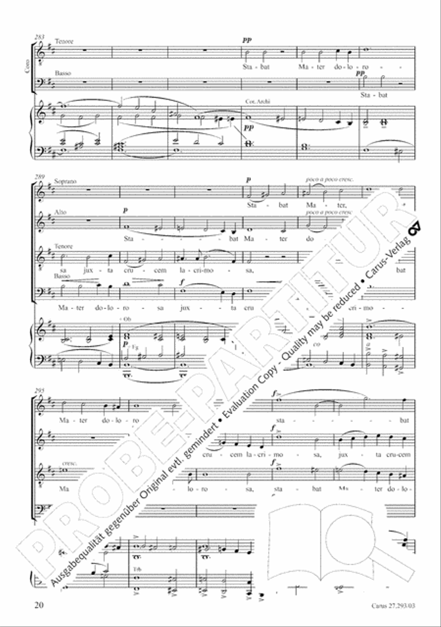 Stabat mater 4-Part scores gallery preview page 27