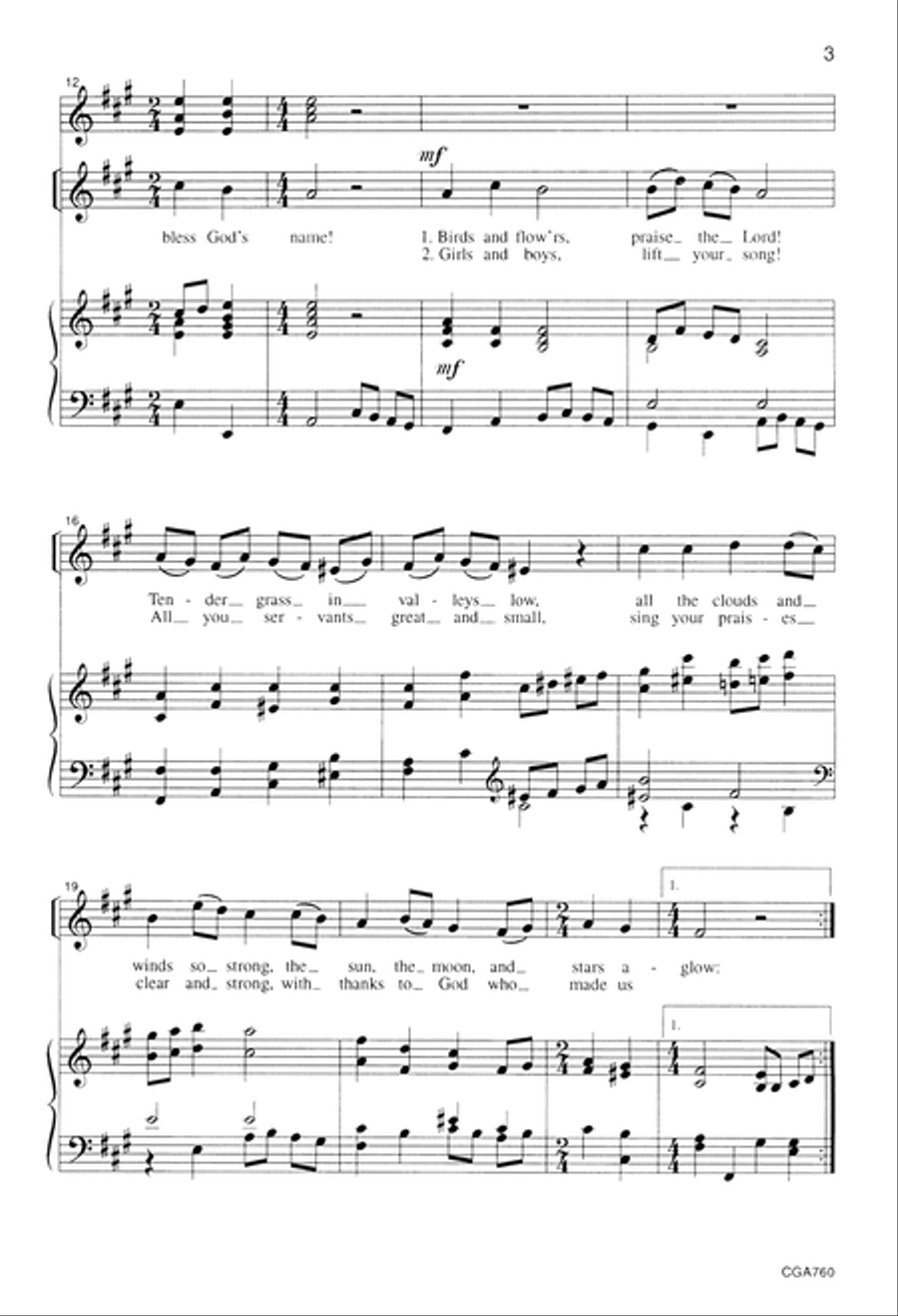 Psalm of Joy Unison Choir scores gallery preview page 3