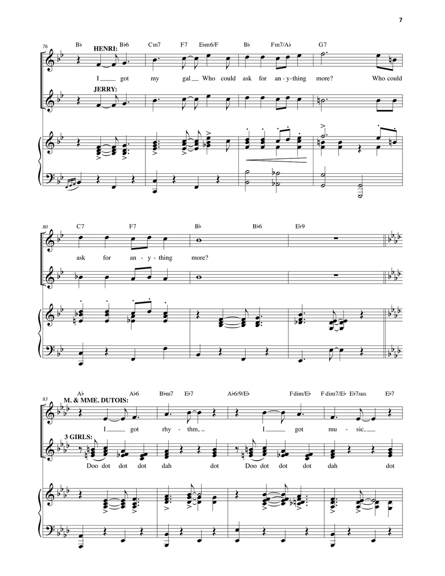 I Got Rhythm (from An American In Paris) Voice scores gallery preview page 6